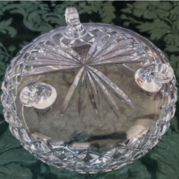Antique Rare & Unique Gorham Crystal Tri-Footed Bowl Perfect Diamond Pattern - Picture 6 of 8
